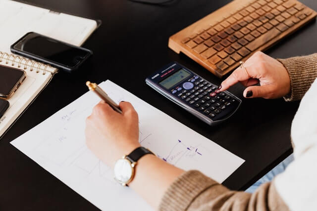 CPA reviewing tax and accounting information