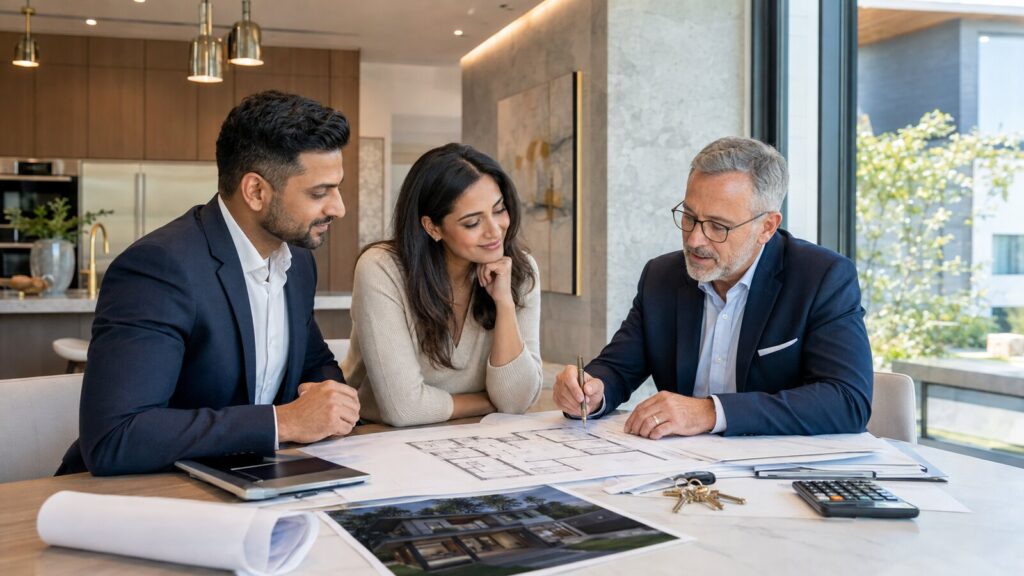 Modern Ontario home with 2026 GST/HST new housing rebate planning documents