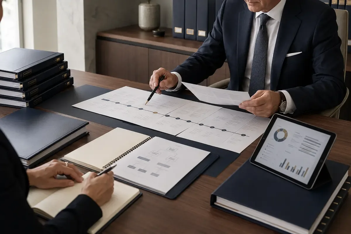 Our CPAs reviewing prior-year personal and corporate tax filings and supporting records